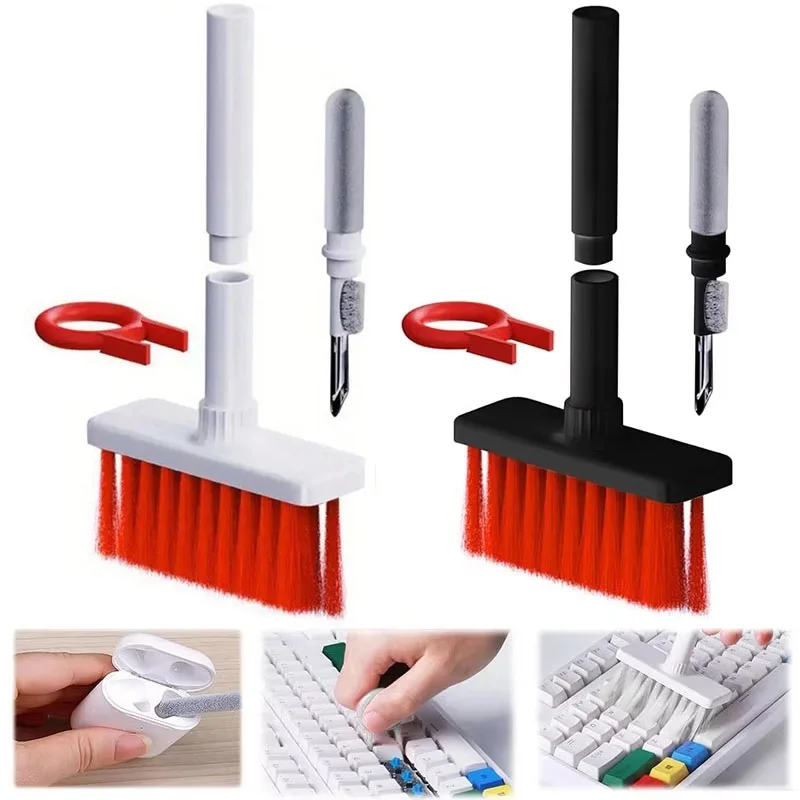 Keyboard Cleaning Brush Kit Computer Earphone Cleaning Tool Keyboard Cleaner With Keycap Puller Kit For Desktop Computer Airpods