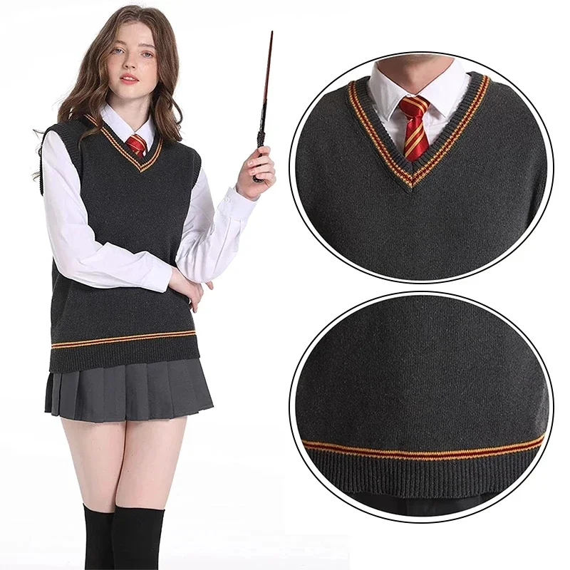 Harry V Collar maglione uniforme Costume Cosplay grifone Slytherin Hufflepuff Ravenclaw Pullover in cotone Streetwear maniche lunghe