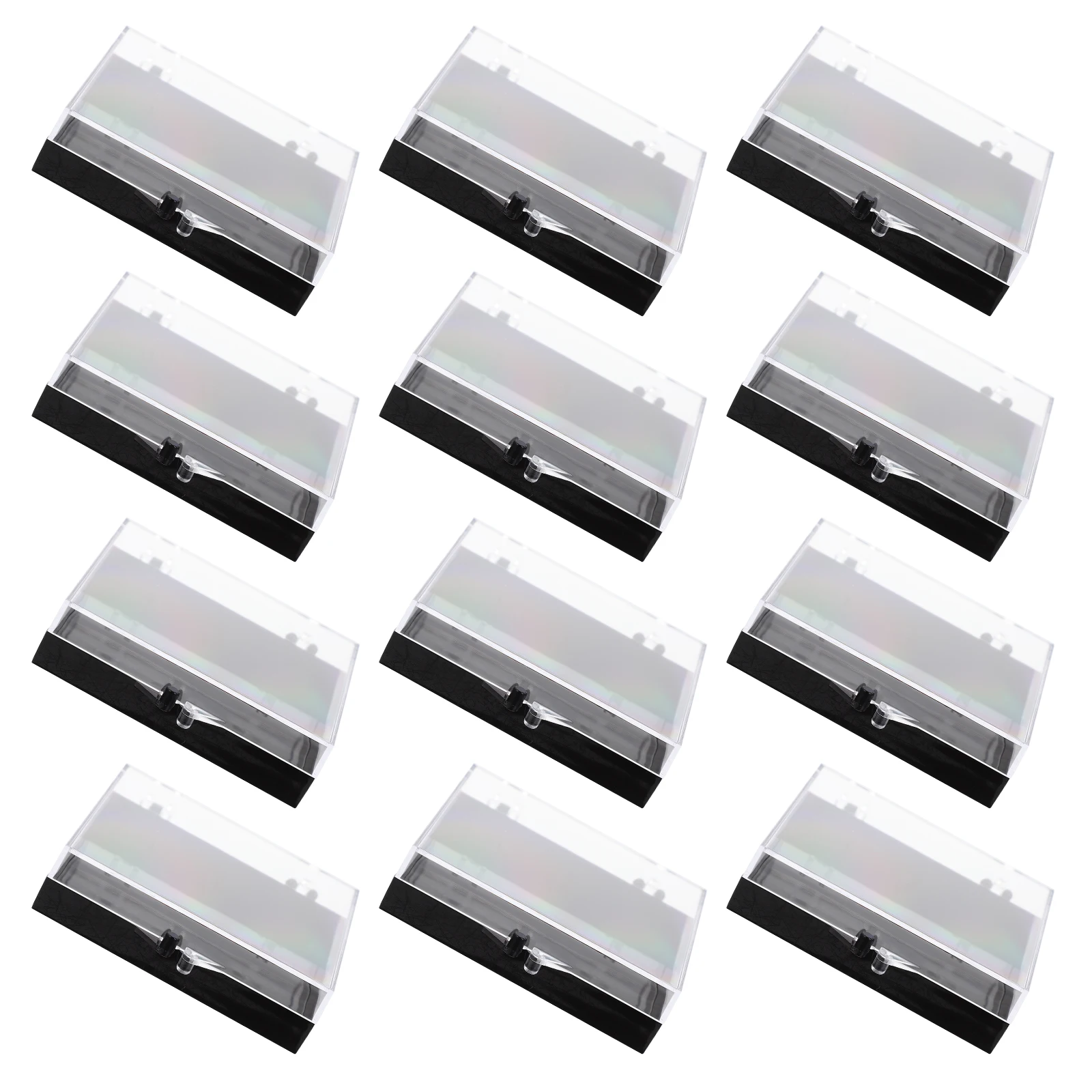 

12 Pcs Nail Pieces ganizer Storage Box Lightweight Compact Manicure Tool Container Transparent Dust Proof Lid Fake Nail Tips