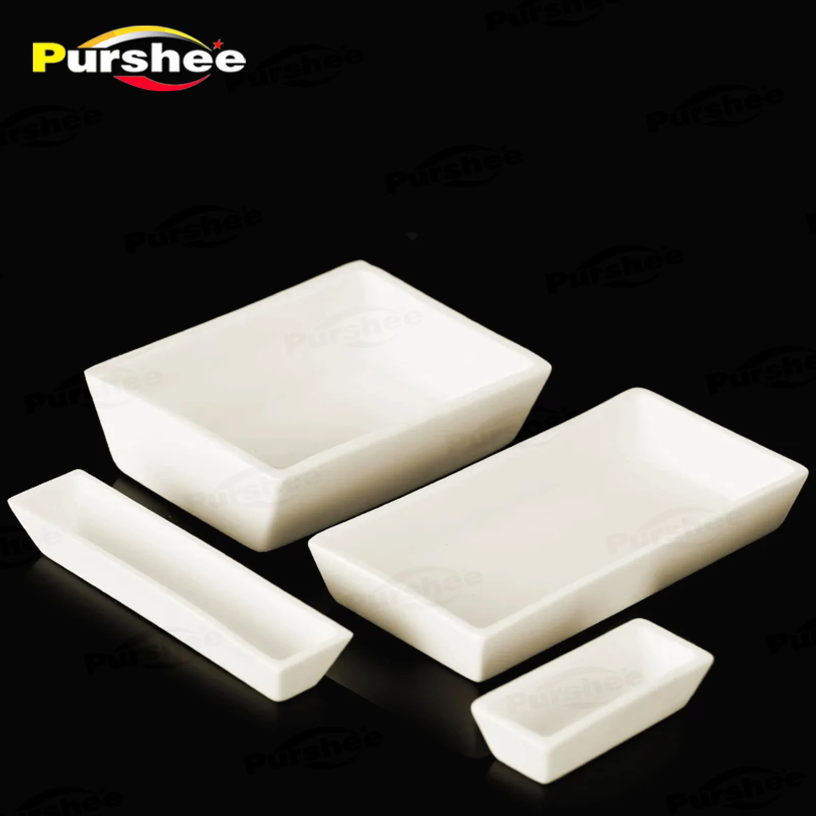Trapezoidal Alumina Corundum Crucible Ceramic Boat High Temp Resistant For Lab Research Muffle Furnace Sintering Experiment
