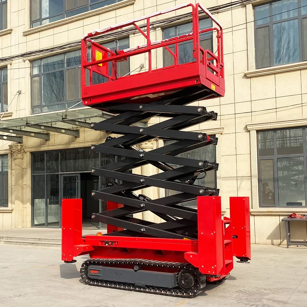 CE 4m 6m 8m 10m 12m 14m 16m 18m Mini Scissor Lift Table Elevated Small Electric Lift Table Electric Scaffolding
