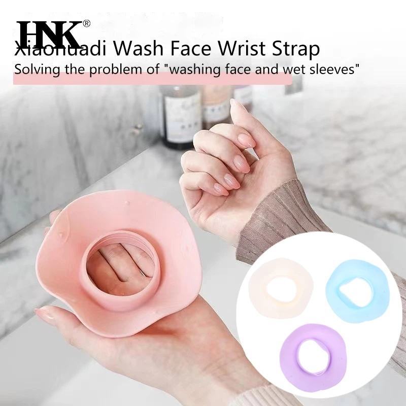 Washable Face Wash Wristbands Silicone Spilling Down Your Arms Wrist Strap Wet Sleeves for Washing Keep Clean Dry While