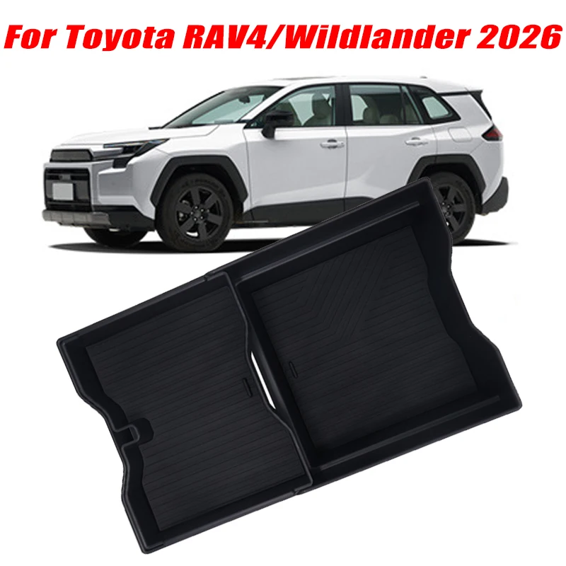 For Toyota RAV4 Wildlander 2026 Model Armrest Storage Box ABS Central Organozer Tray Stowing Tidying Car Accessories
