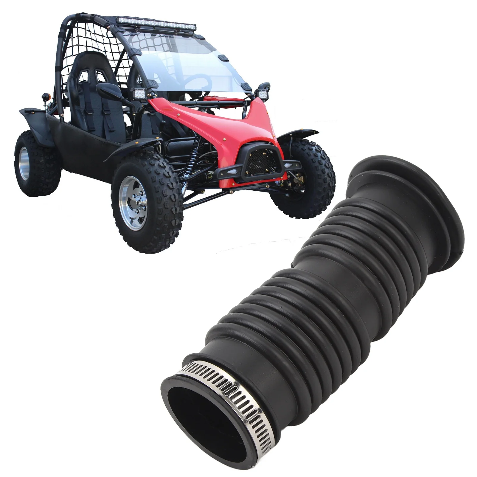 Air Cleaner Intake Tube Heat Resistant Air Filter Cleaner Hose Tube For GY6 150cc ATV Go Kart Scooter Moped Quad