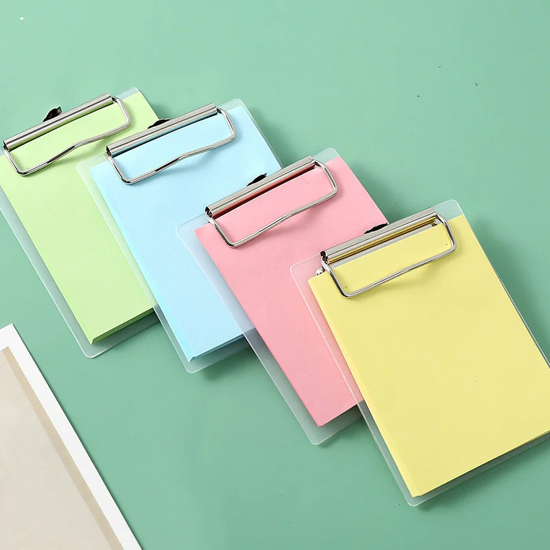 50sheets Mini Clipboard Notepads Sticky Note Multi-function Folder Board with Memo Pad for School Stationery Office Supplies