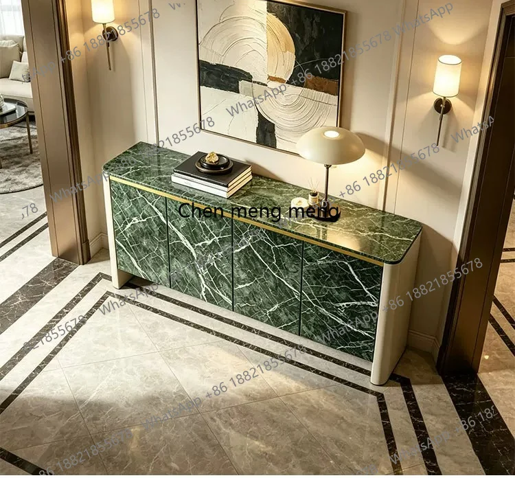 Italian light luxury marble pattern living room entrance entrance model room door decoration shoe cabinet