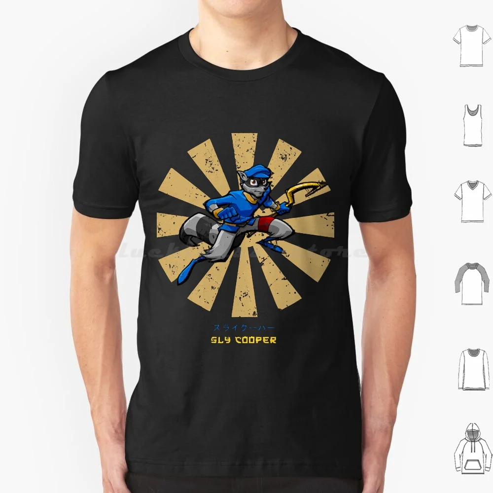 Sly Cooper-Camiseta Retro japonesa de algodón para hombre y mujer, estampado artesanal, Sly Cooper Fox, plataforma de juegos para jugadores, Sly Stealth