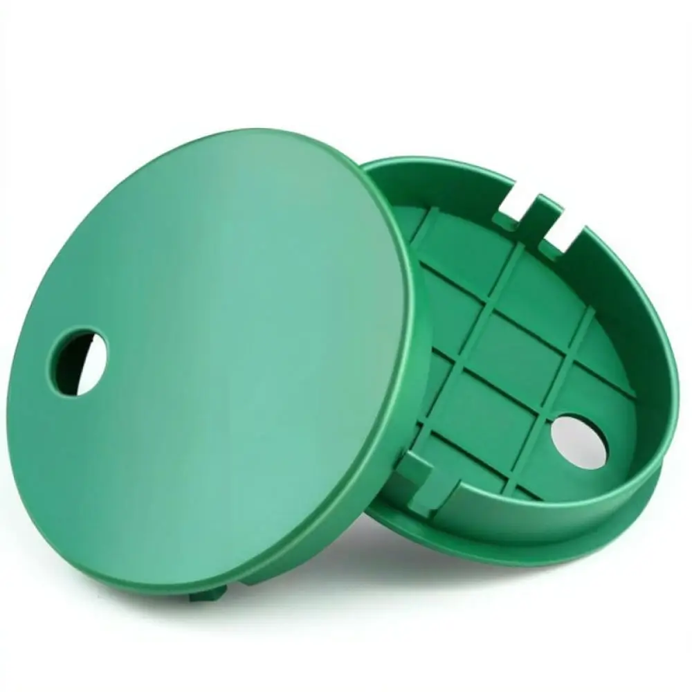 Round Plastic Valve Box Cover Underground Irrigation Access Lid Garden Sprinkler System Protection Utility Cap