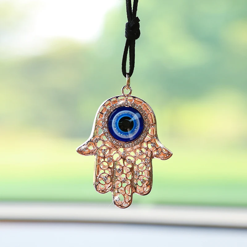 European and American Style Palm Eye Car Pendant Exquisite Fashion Devil's Eye Car Interior Pendant Rearview Mirror Car Gifts