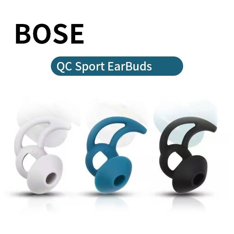 3 Pairs Soft Silicone In-Ear Eartips Case Cover For Bose Sport Earbuds For Bose QC  Earphone Ear Pads Anti-slip Earhook (S M L)