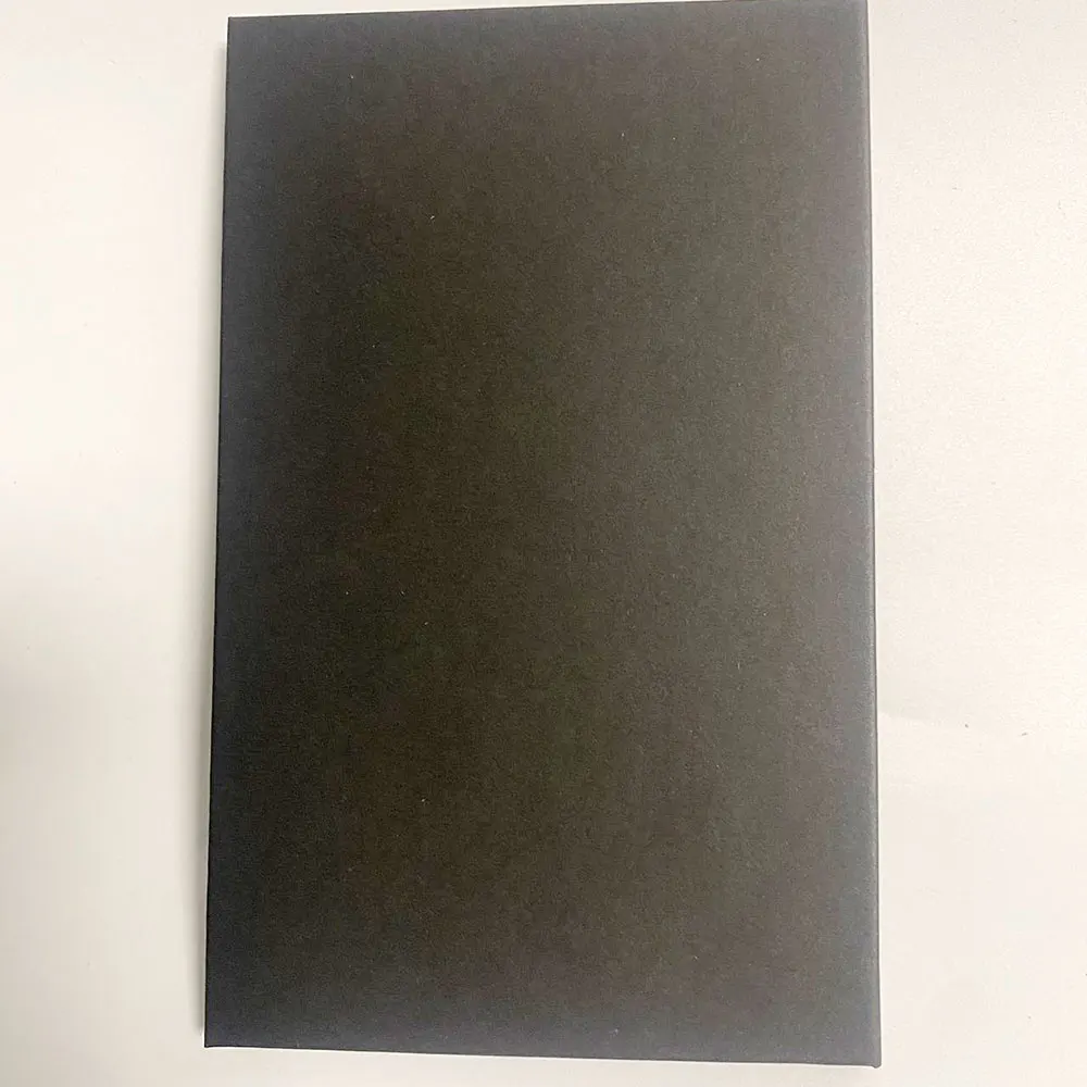Boîte cadeau en papier kraft noir, paquets de cartes de visite avec fente eva et Brabant magnétique, 5 pièces