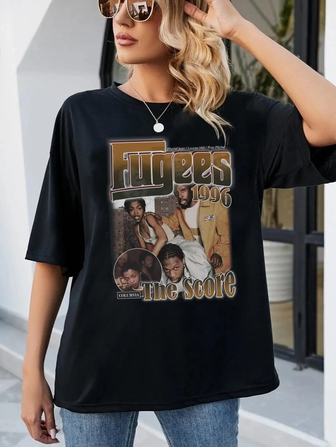 Fugees T Shirt The Score Hip Hop Wyclef Jean Tribe Called Present Fan Classic 90S 2000 Ready Or Not Nas Swv Badu Chaka