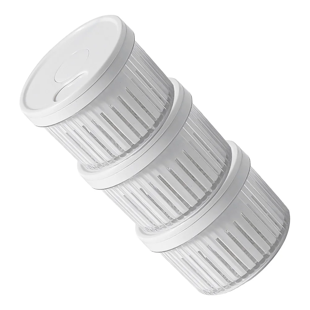 

3Pcs Freezer Food Storage Containers Onion Keeper Garlic Holder Vegetable Box Drain Moisture Removal Fresh Keeping