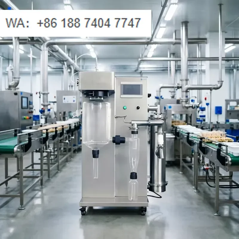 for  Compact Benchtop Lab Small Spray Dryer Stainless Steel High Borosilicate Visible Glass Fruit Juice Powder Making