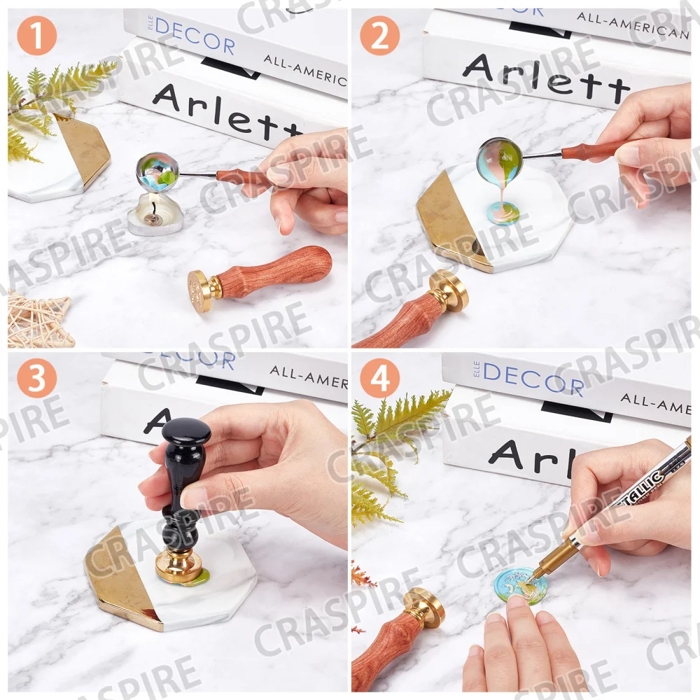 1PC Merry Christmas Wax Seal Stamp Christmas Ball 30mm Removable Brass Head Sealing Stamp with Wooden Handle Invitations