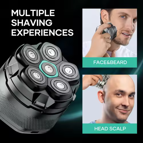 KENSEN Electric Head Shavers for Bald Men 6D Magnetic Razor Beard Trimmer USB Rechargeable LED Display Waterproof Beard Shavers - Image 6