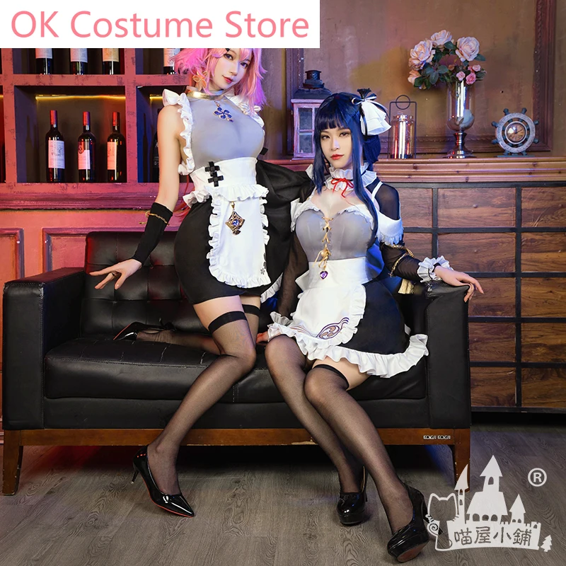 

Anime! Genshin Impact Yae Miko/Raiden Shogun Maid Dress Lovely Uniform Cosplay Costume Halloween Party Role Play Outfit