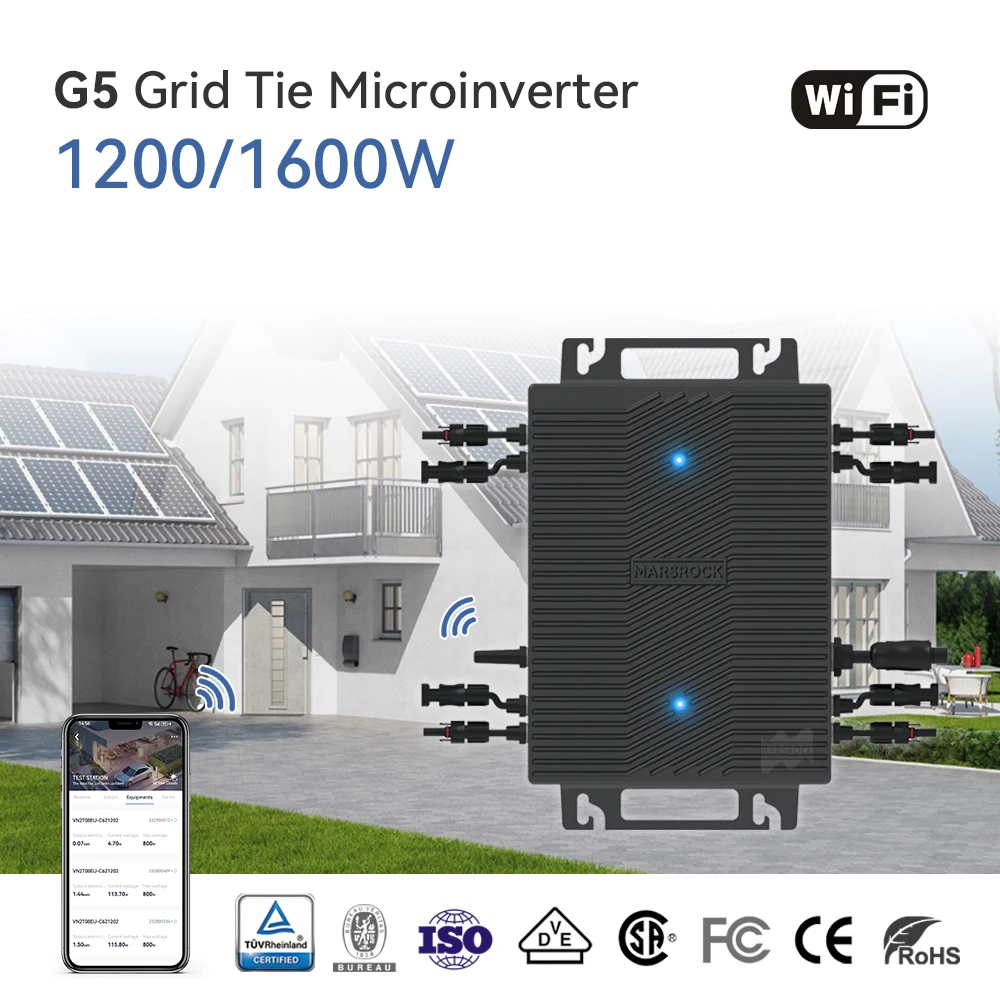 Imagem -03 - Microinversor Solar com Função Wi-fi e Mppt Construído Inversor Grid Tie Max Connect Painéis 2000w dc 1860v a 230v ac