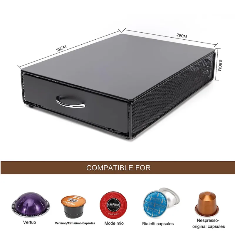 Coffee Capsule Pod Holder Nespresso Vertuoline Dolce Gusto Capsules Storage Rack Verismo Vertuo Lavazza Organizer Drawer