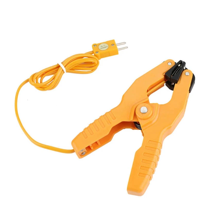 HT-05 K Type Thermocouple Sensor Temperature Lead Pipe Clamp 1-3/8Inch -40-200℃ HT-05 Durable Easy To Use Yellow