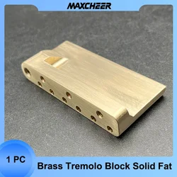 Brass Tremolo Block 10.5MM Solid Fat with 6MM Tremolo Arm Socket 74x35.8MM of Electric Guitar Brass