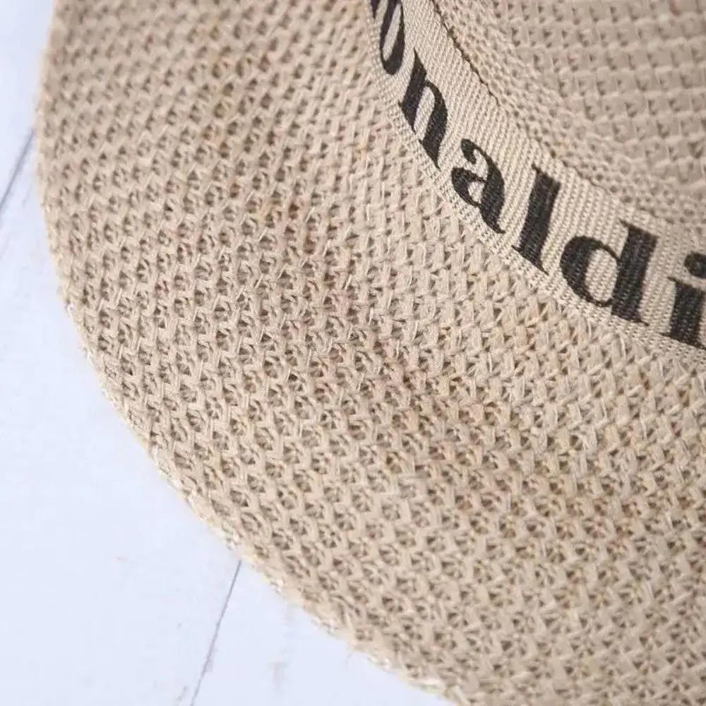 Breathable Handwoven Straw Cap New Outdoor Foldable Summer Sun Hat Fashion Solid Color Western Cowboy Hat