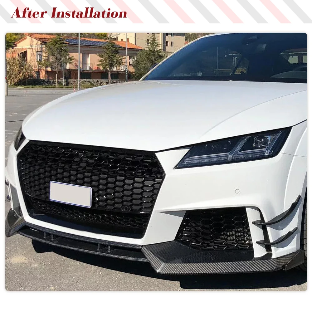 For Audi TTRS MK3 2016-2018 Carbon Fiber / FRP Car Front Canards Car Front Bumper Air Vent Fender Trims Canards Racing Body Kits