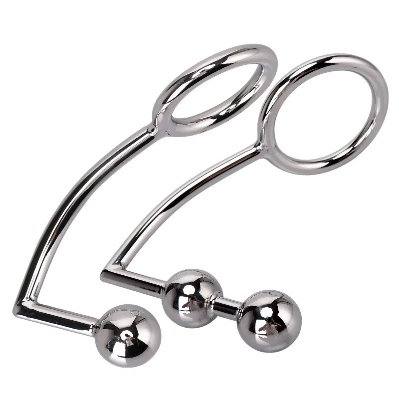 Analhaken Männlicher Keuschheitsgürtel Penisring mit Analplug Kugeln Butt Plug Sexspielzeug für Männer Strap-on Prostata-Massagegerät Dropshipping