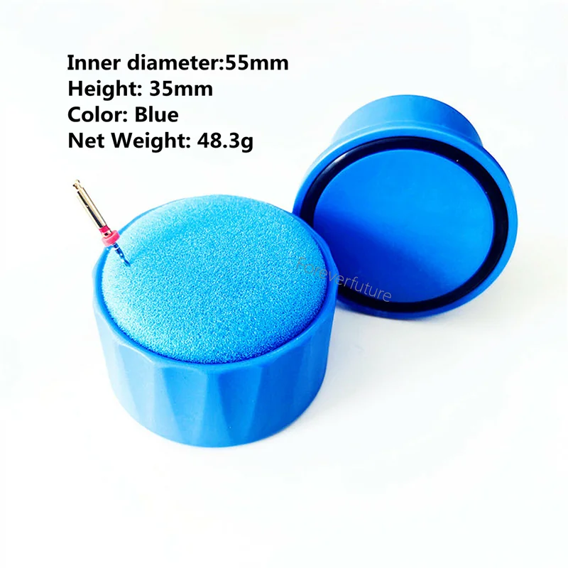 Dental Round Endo Root Canal File Clean Table Sponge Dental Cleaning Base Blue Canal Holder Dental Tool