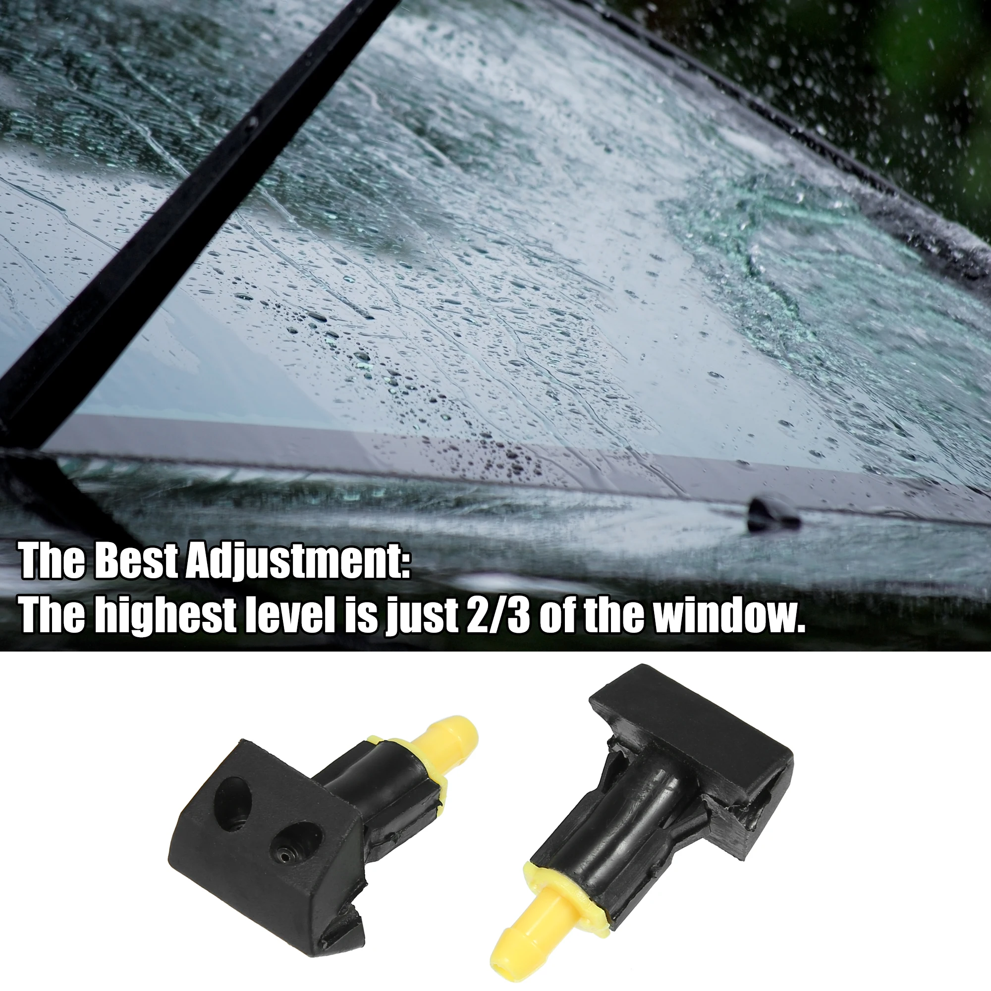 2Pcs 4Pcs Plastic Auto Car Windshield Washer Wiper Water Spray Nozzle for Tiida Nissan Accessories with Remover Tool