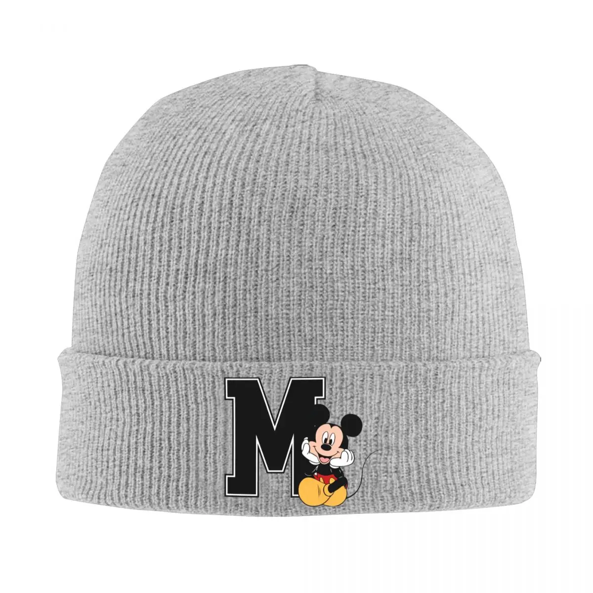 Mickey Mouse M Cartoon Cute Knitted Caps for Women Men Beanie Autumn Winter Hot Sale Hats Acrylic Manga Anime Hip Hop Caps