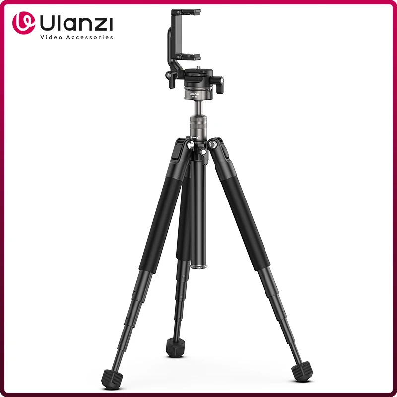 Ulanzi MT-63 Lightweight Mini Tripod with 360° Panoramic Head Horizontal Vertical Shooting Selfie Stick Tripod for Phone Camera