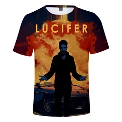 TV Show Lucifer Morningstar 3D Printed T-shirt Women Men Summer Fashion Short Sleeve Funny Tshirt Devil Graphic Streetwear Tops