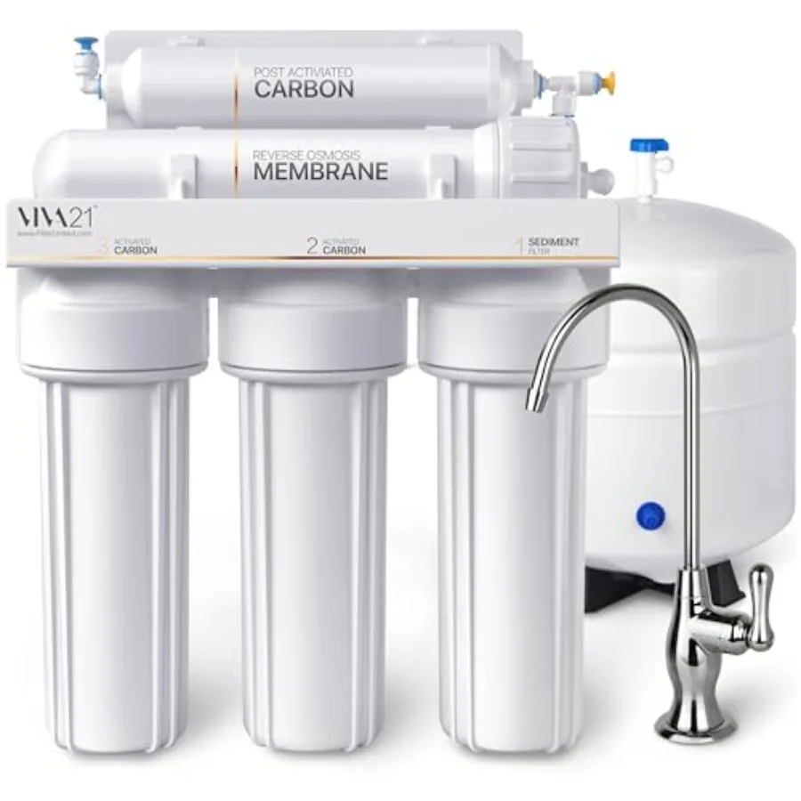 

5-Stage Reverse Osmosis System Premium Under Sink Water Filtration System for Home Use with Advanced Purification High Efficien