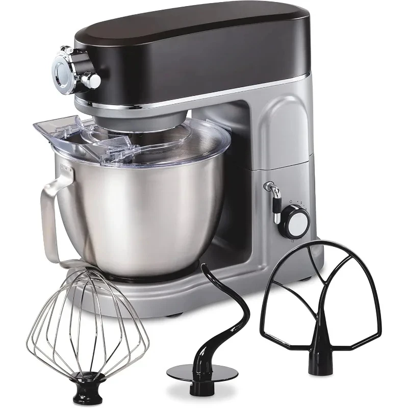 All-Metal Stand Mixer with Specialty Attachment Hub, 5 Quart Bowl, 12 Speeds, Includes Flat Beater, Dough Hook, Whisk (63240)