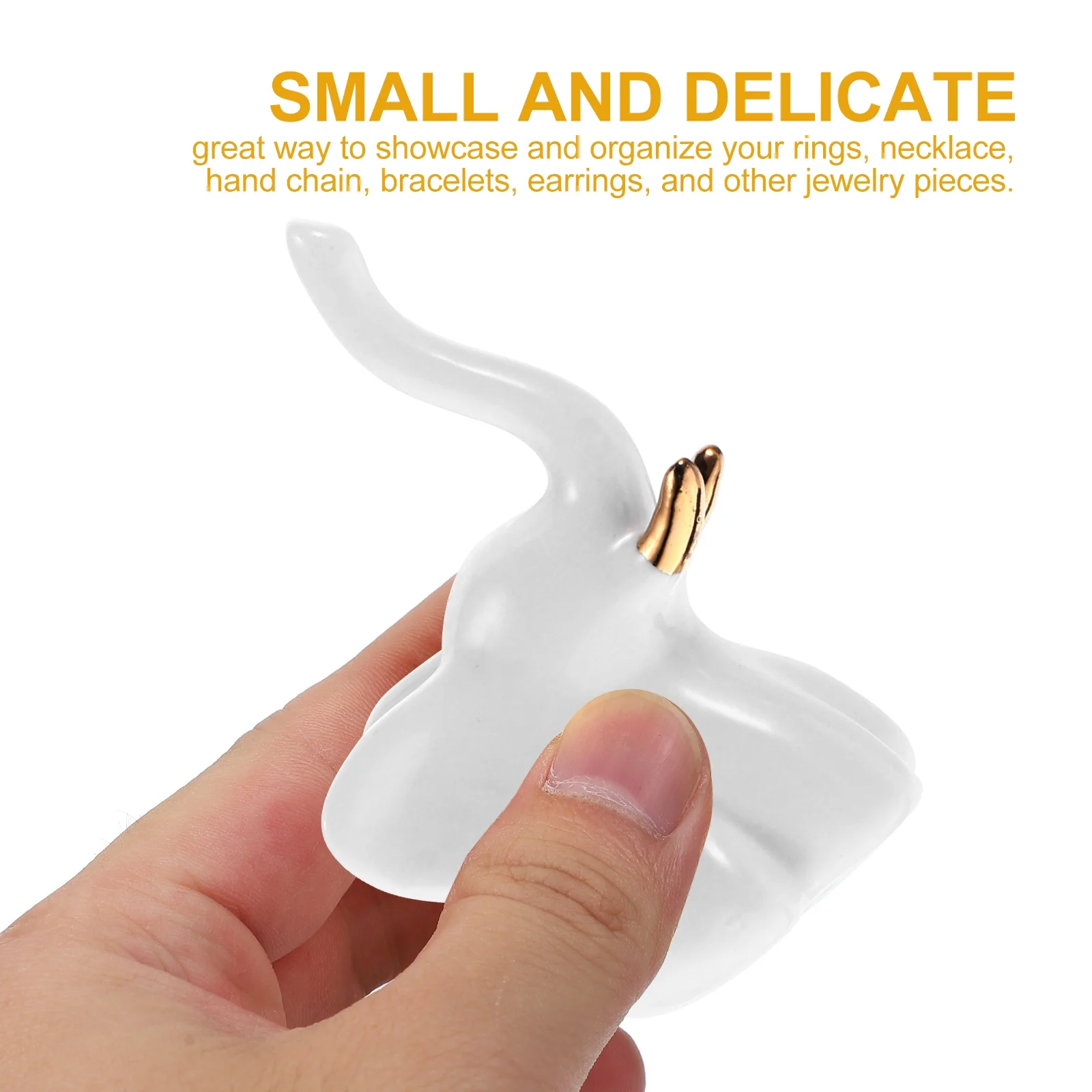 

1Set Elephant Ring Holder Gold Plated Jewelry Organizer Storage Rack for Rings Necklaces Bracelets Birthday Gift Home Decor