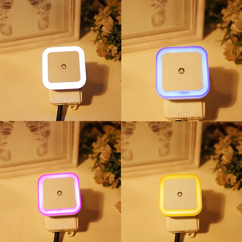 AB09-Mini LED Lights Smart Night Light Bedside Lamp Sensor For Children Kids Adult Living Room Bedroom