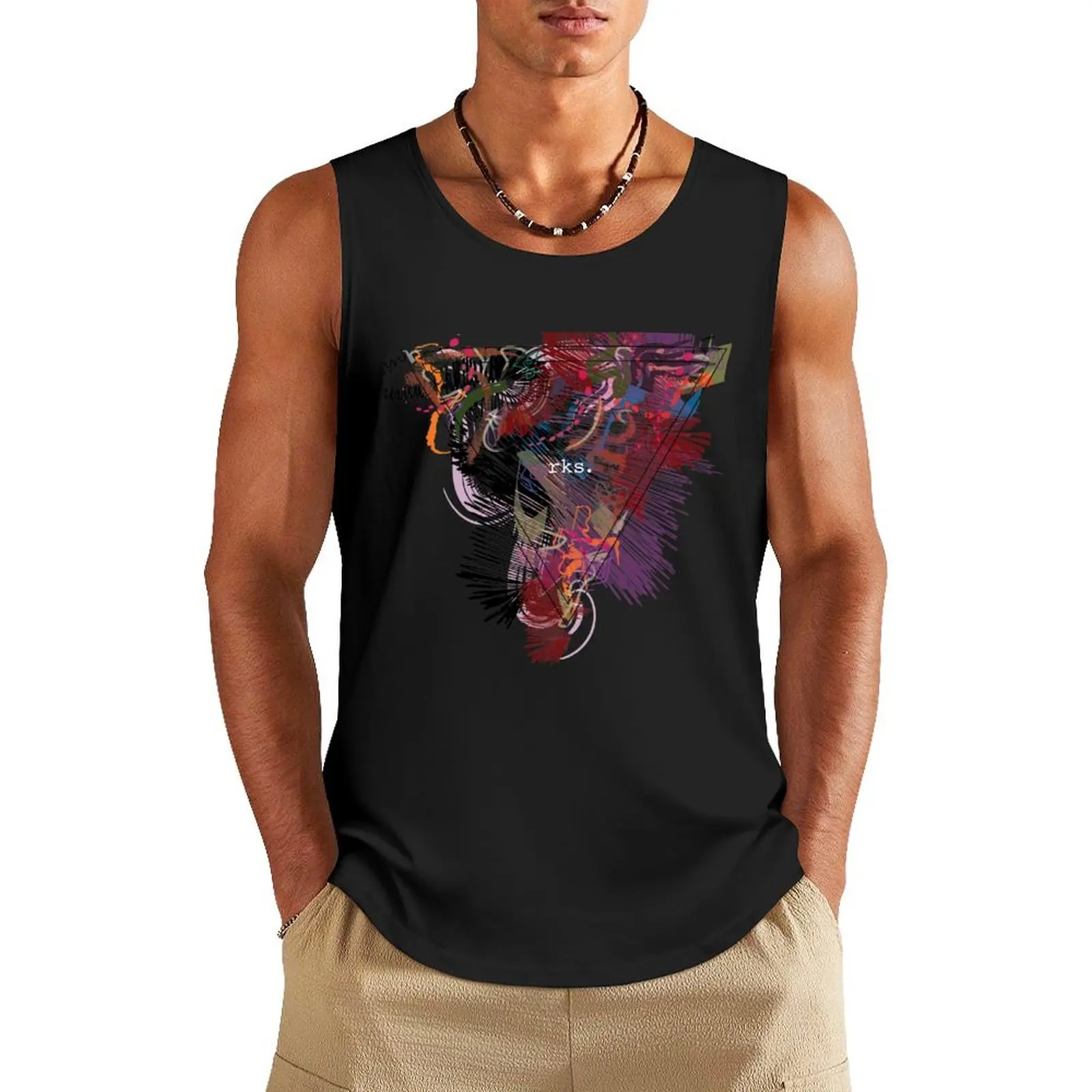 

Rainbow Kitten Surprise RKS Triangle Tank Top gym shirts singlets for men summer Men's tops