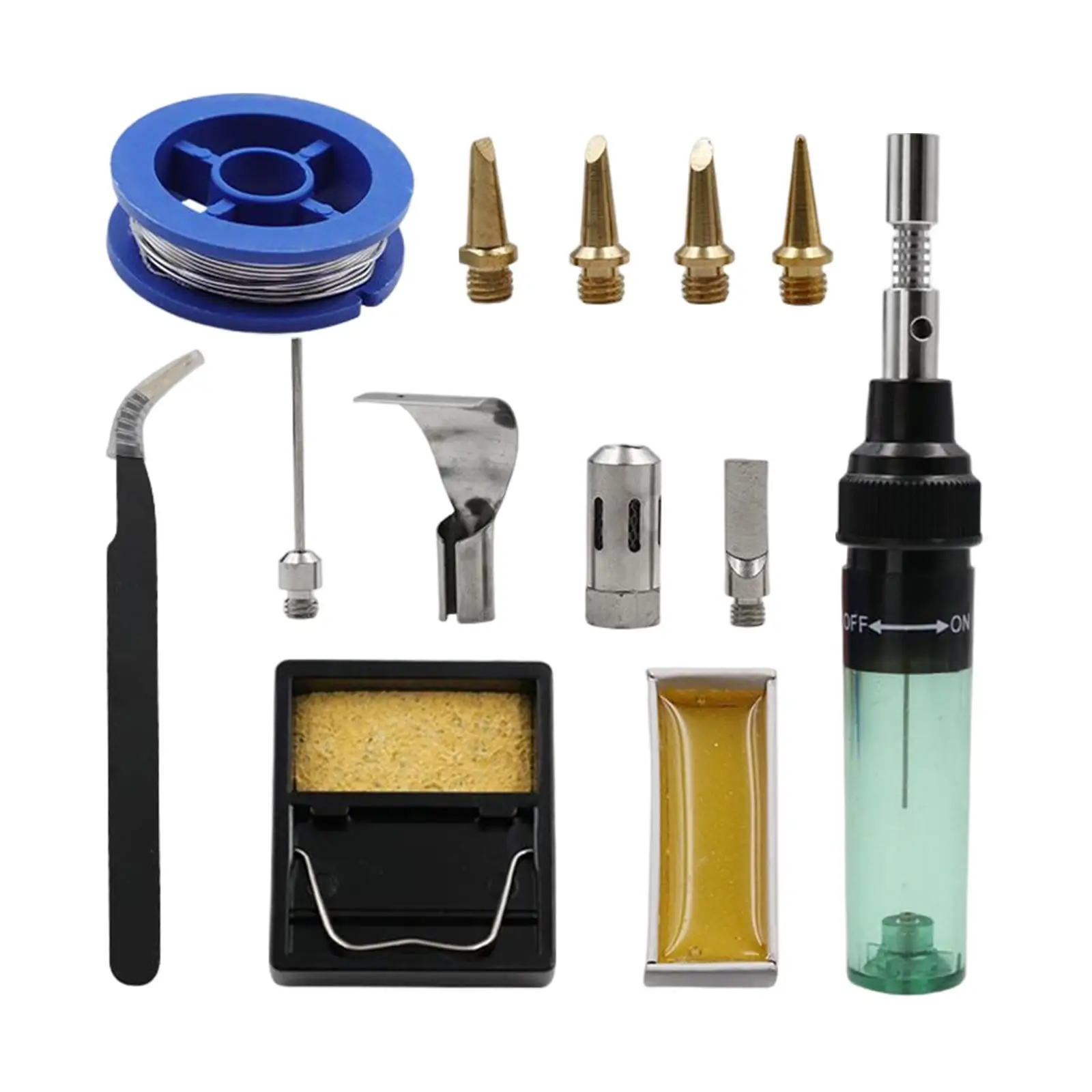 Multifunction Gas Soldering Iron Set with Replacement Tip Welding Supply for Computer Repair