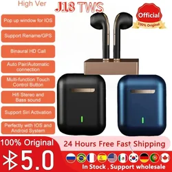 J18 Earphone For XIaomi Binaural Wireless HiFI Stereo Earbuds Pop Up 5.0 Mini Sports Tws Bluetooth Noise-canceling Headset