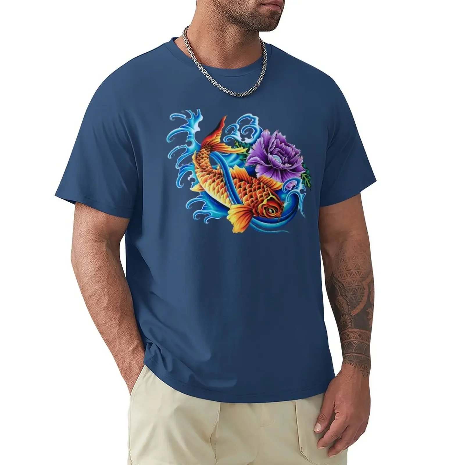 

Vivid Koi T-Shirt summer tops sweat summer clothes t shirts for men graphic