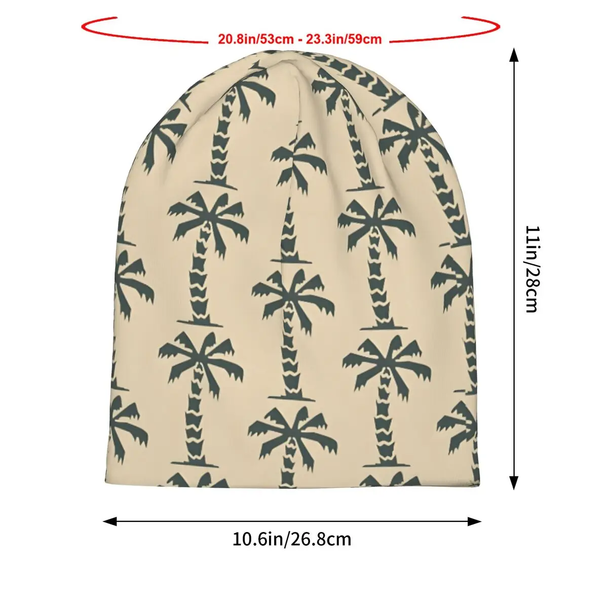 Afrika Korps Palm Tree Men Women Thin Beanies Outdoor Ski Cap Double Layer Fabric Bonnet Hat