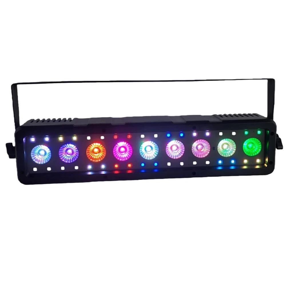 Rechargeable LED Battery Wall Washer Light, 9 Pixel RGB Wireless Stage Effect Light, 2.4G WiFi IR DMX Control DJ Wash Light