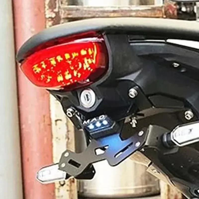 Motorbike For Honda CB125R CB150R CB300R CB 125R 150R 300R 2018 2019 2020 2021 2022 License Plate Holder Frame with LED Light