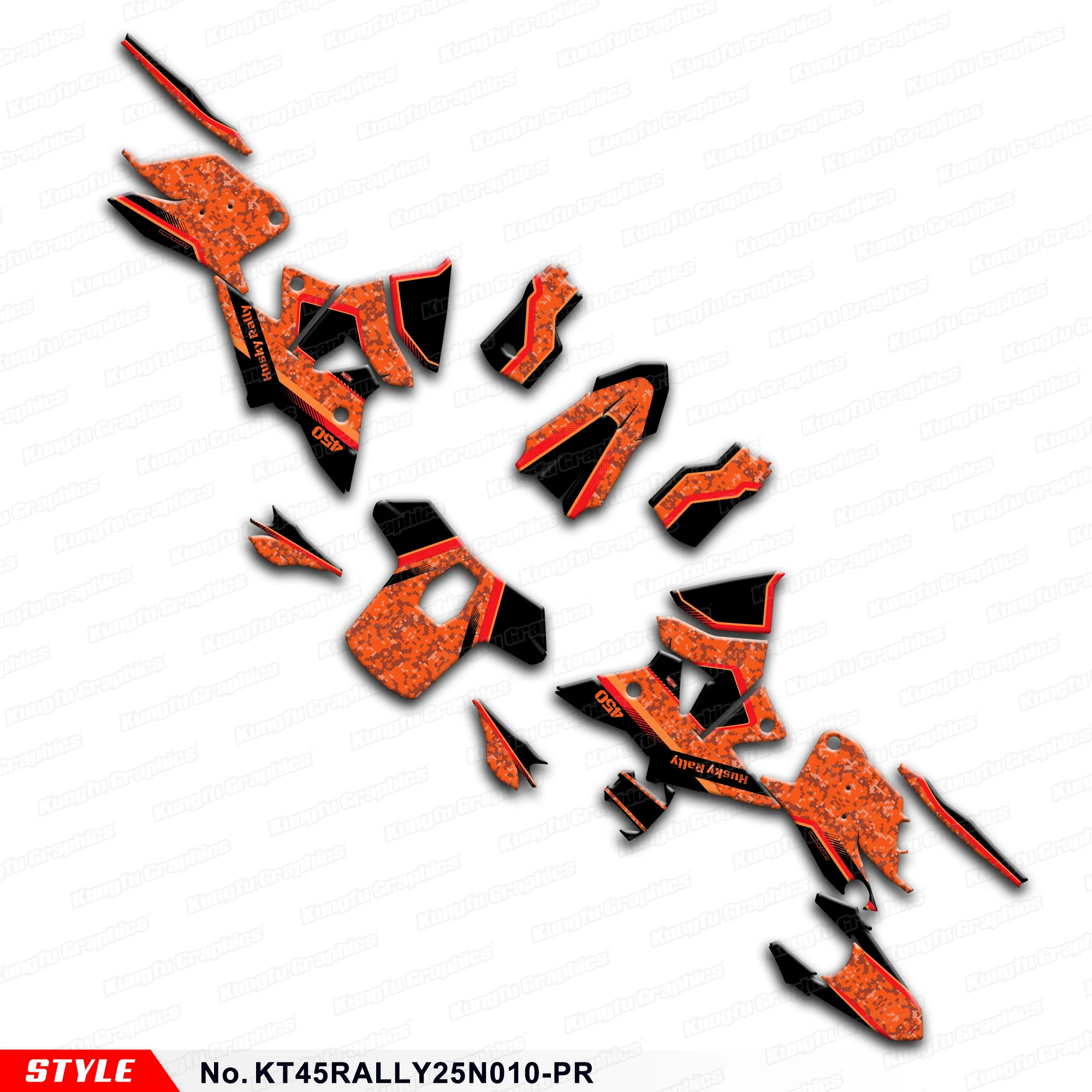 

JY RACING Personalized Adhesive Sticker Adhesive Decals for 2025 KTM & Husqvarna 450 RALLY, Restyle, KT45RALLY25N010-PR