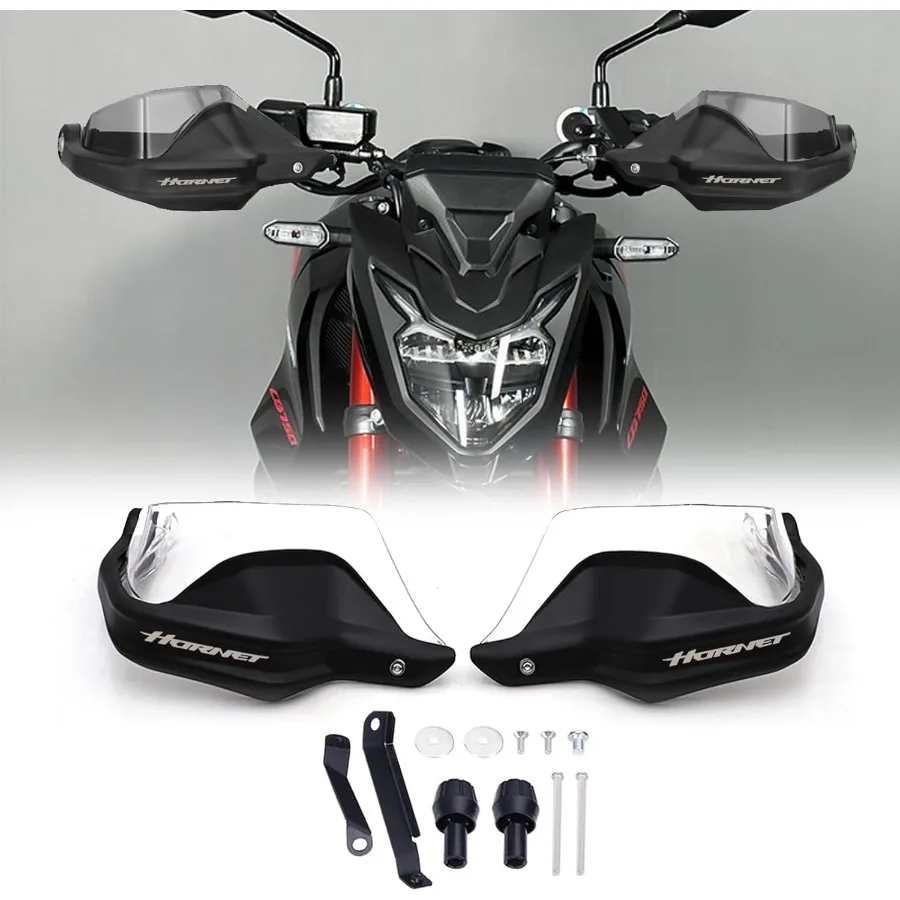 

For CB750 Hornet 750 20232025 Motorcycle Hand Guard Windshield with Dual Handle Protection Transparent AntiWindproof Design for
