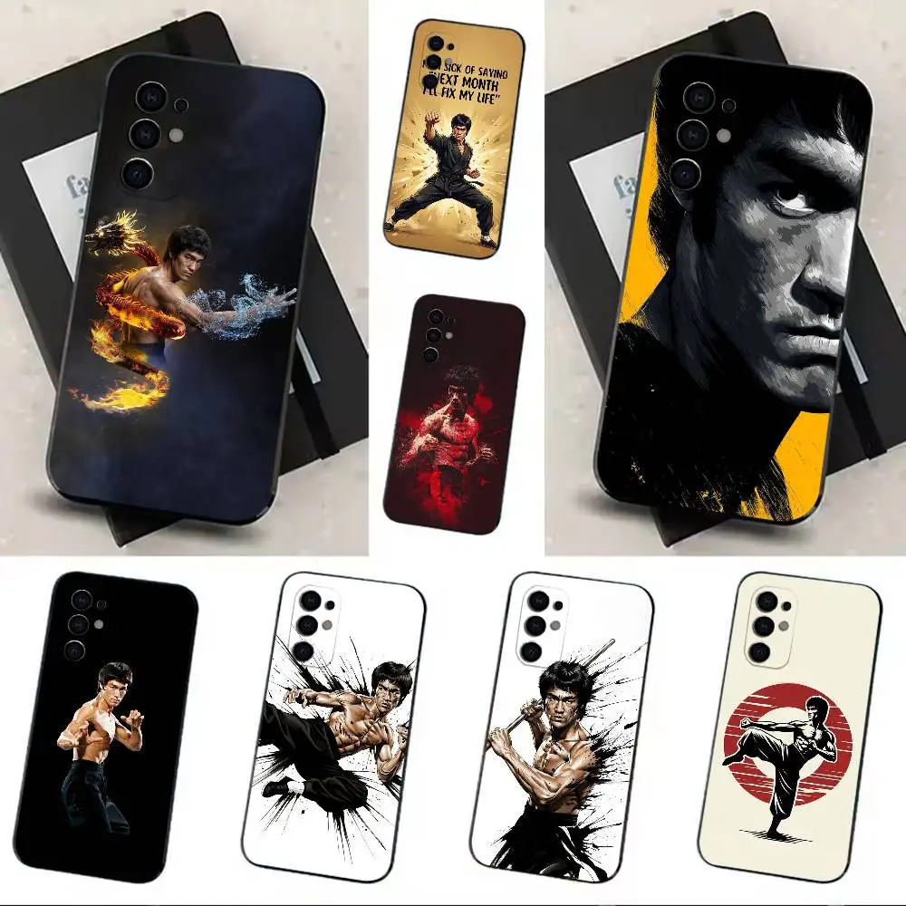 BL-Chinese gongfu-B-Bruce Phone Case Soft Black For Samsung S24,S21,S22,S20,S23,S30,Ultra,S20,Plus
