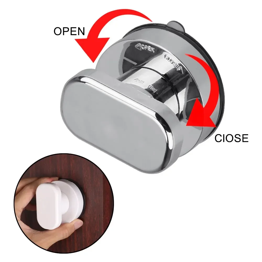 درابزين مضاد للانزلاق مع كوب شفط بدون مقبض دش للحفر يوفر قبضة آمنة للإمساك الآمن في باب زجاجي لحوض الاستحمام في الحمام