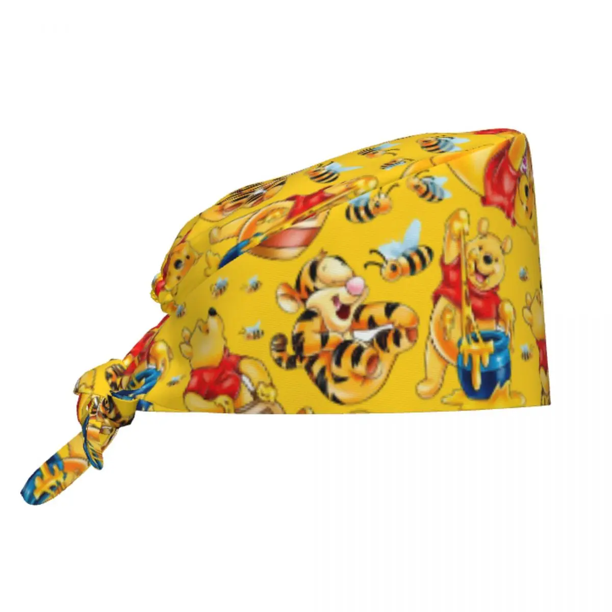 

Custom Hunny Winnie The Pooh Wallpaper Medical Staff Scrubs Hat Unisex For Chef Hat Scrub Caps