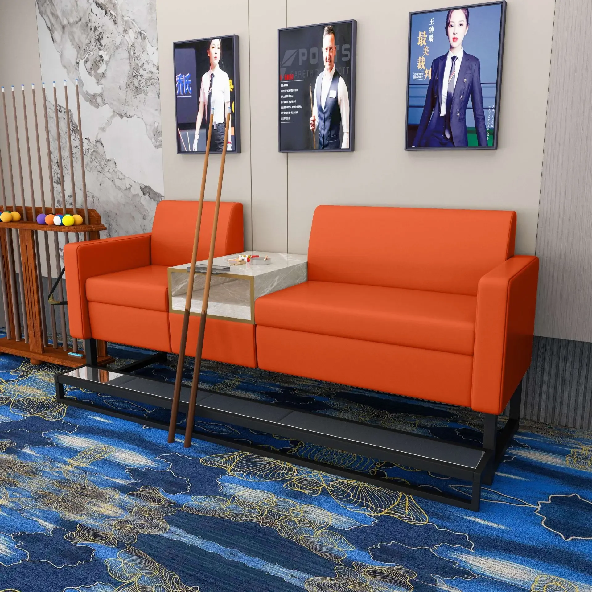 أريكة البلياردو سنوكر بريطانية لعرض الكراسي